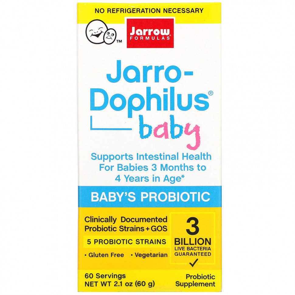 Jarrow Formulas, Jarro-Dophilus Baby,  ,  3   4 , 3   , 60  (2,1 )    , -, 