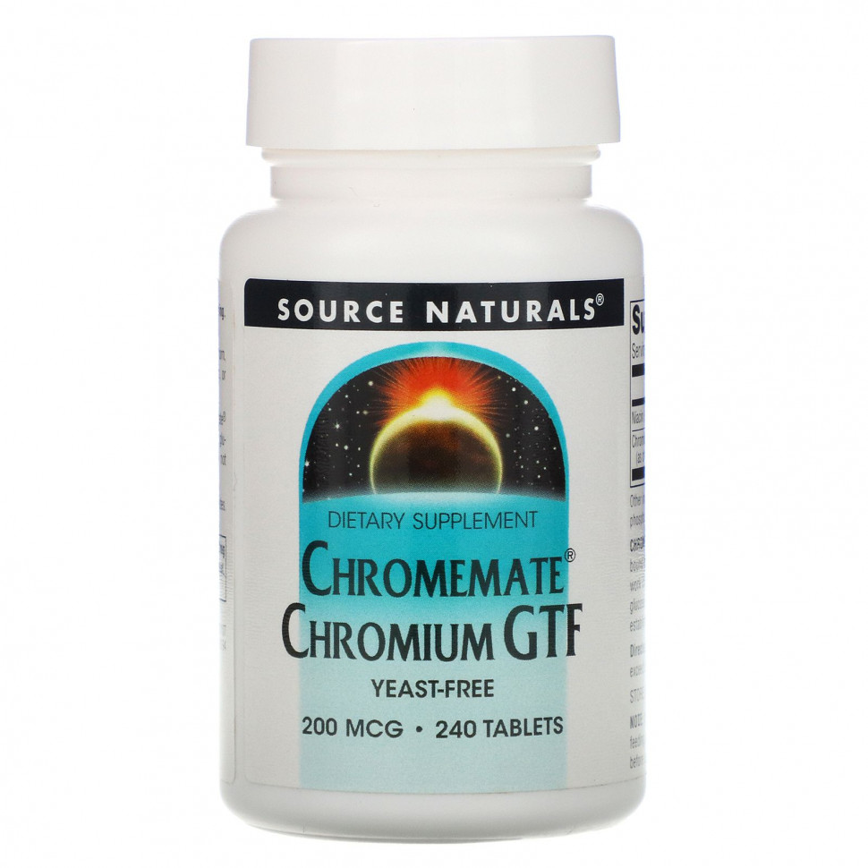 Source Naturals, Chromemate, GTF, , 200 , 240     , -, 