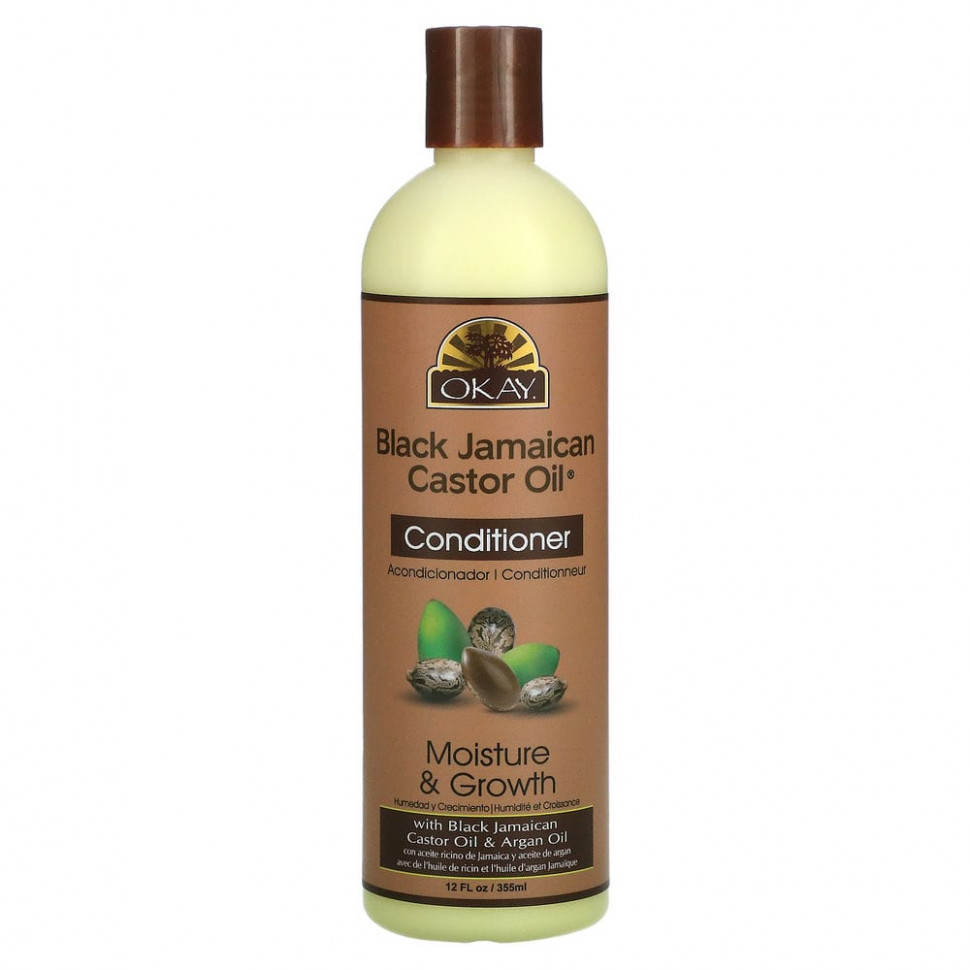 ���������� Okay Pure Naturals, Black Jamaican Castor Oil, ������ �������� ���������� �����, �����������, 355 �� (12 ����. �����)  Iherb (������)