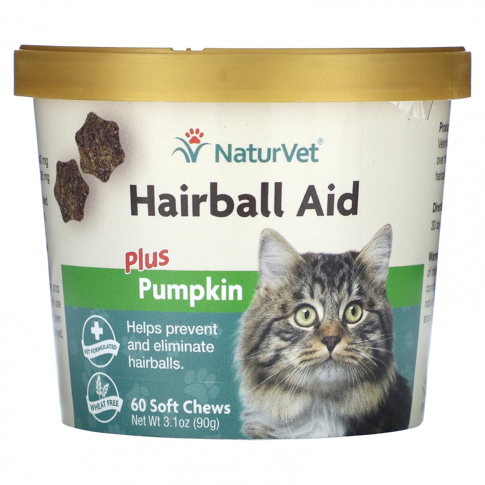 NaturVet, Hairball Aid Plus, ,  , 60  , 90  (3,1 )    , -, 