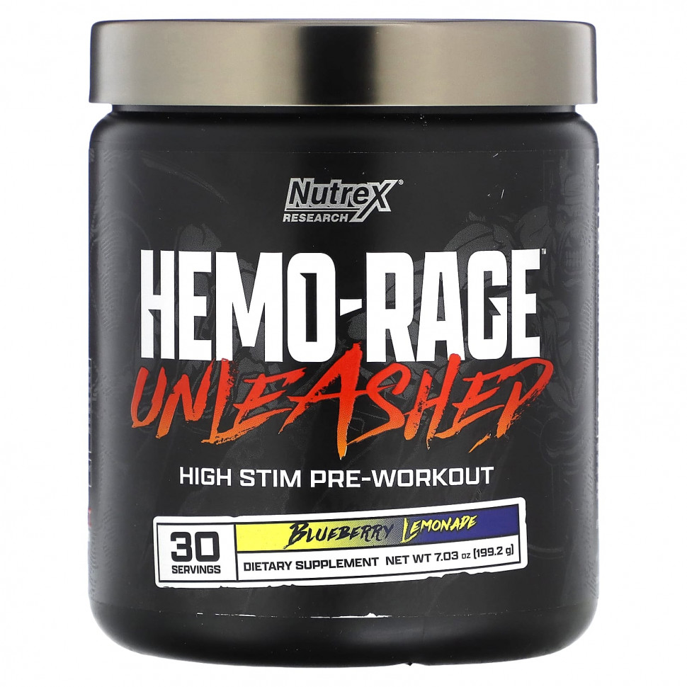 Nutrex Research, Hemo-Rage Unleashed, High Stim  ,  , 199,2  (7,03 )    , -, 