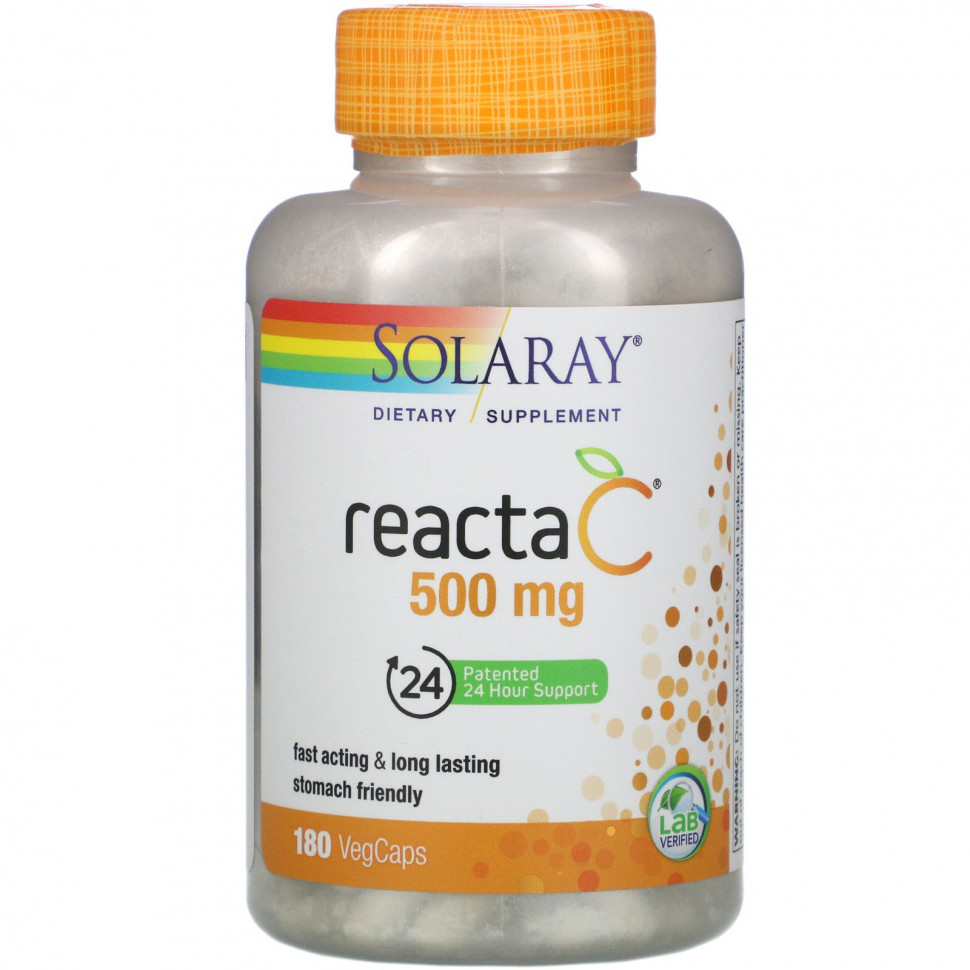 Solaray, Reacta-C, 500 , 180      , -, 