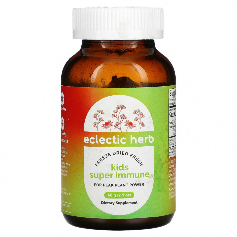 Eclectic Institute, Freeze Dried Fresh, Kids Super Immune, 60  (2,1 )    , -, 