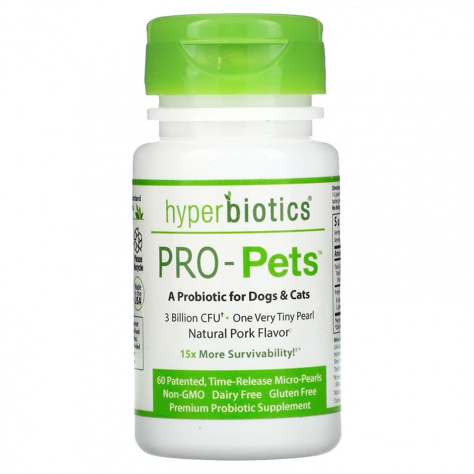 Hyperbiotics, Pro-Pets,     ,  , 3  ,  60, -       , -, 