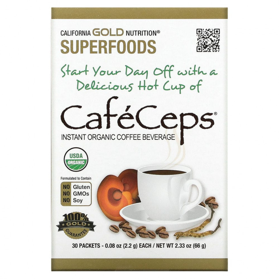 California Gold Nutrition, SUPERFOODS, Caf?Ceps,       , 30   2,2  (0,08 )    , -, 