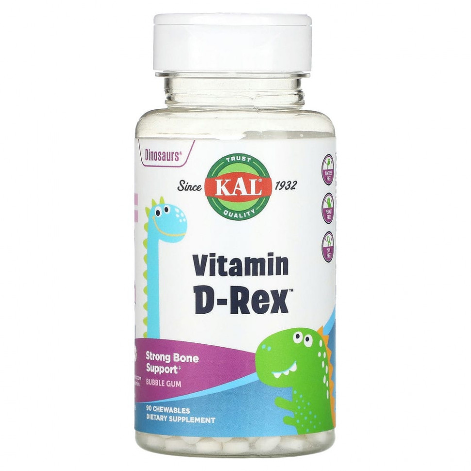 KAL, Dinosaurs, Vitamin D-Rex,  D3,    , 90      , -, 