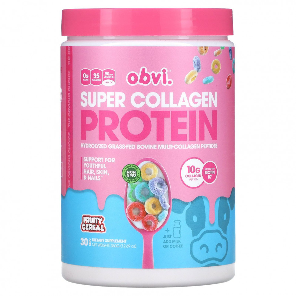 Obvi, Super Collagen Protein,  , 360  (12,69 )    , -, 