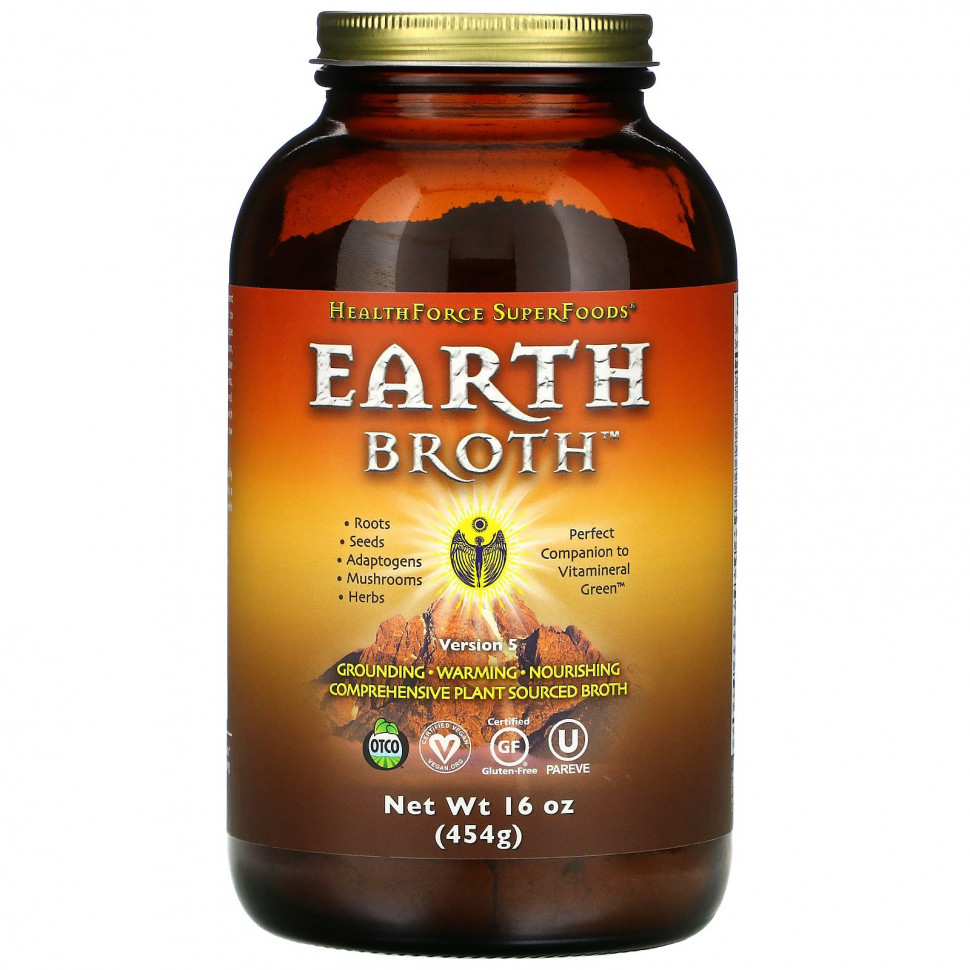 HealthForce Superfoods, Earth Broth,  ,  5, 454  (16 )    , -, 