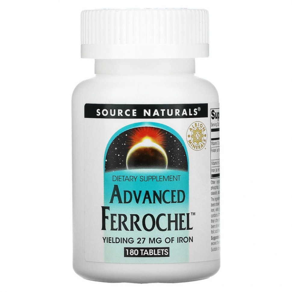 Source Naturals, Advanced Ferrochel,  , 180     , -, 