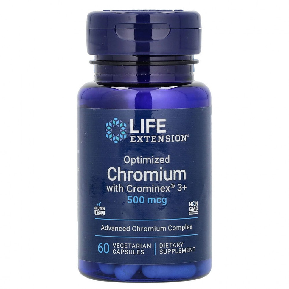 Life Extension,    Crominex 3+, 500 , 60      , -, 