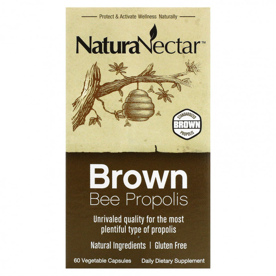 NaturaNectar, Brown Bee Propolis, 60      , -, 