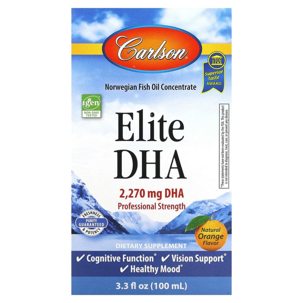  Carlson Labs, Elite DHA   , 2270 , 100  (3,3 . )  Iherb ()