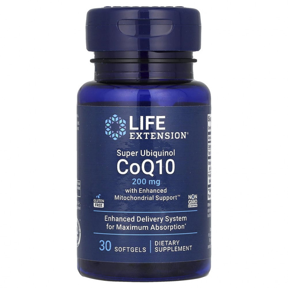 Life Extension, Super Ubiquinol CoQ10    , 200 , 30      , -, 