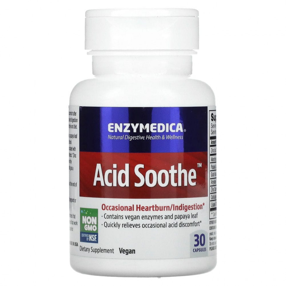 Enzymedica, Acid Soothe, 30     , -, 