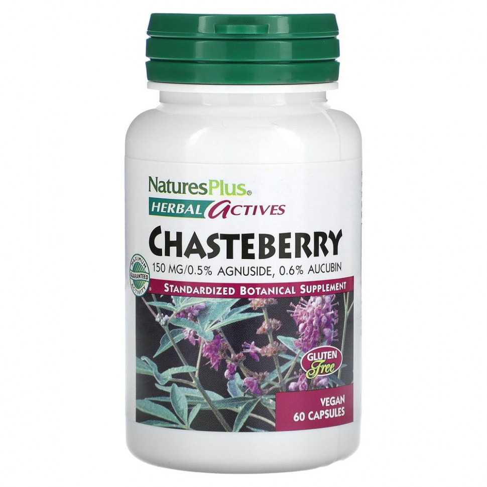 NaturesPlus, Herbal Actives, Chasteberry, 150 , 60      , -, 