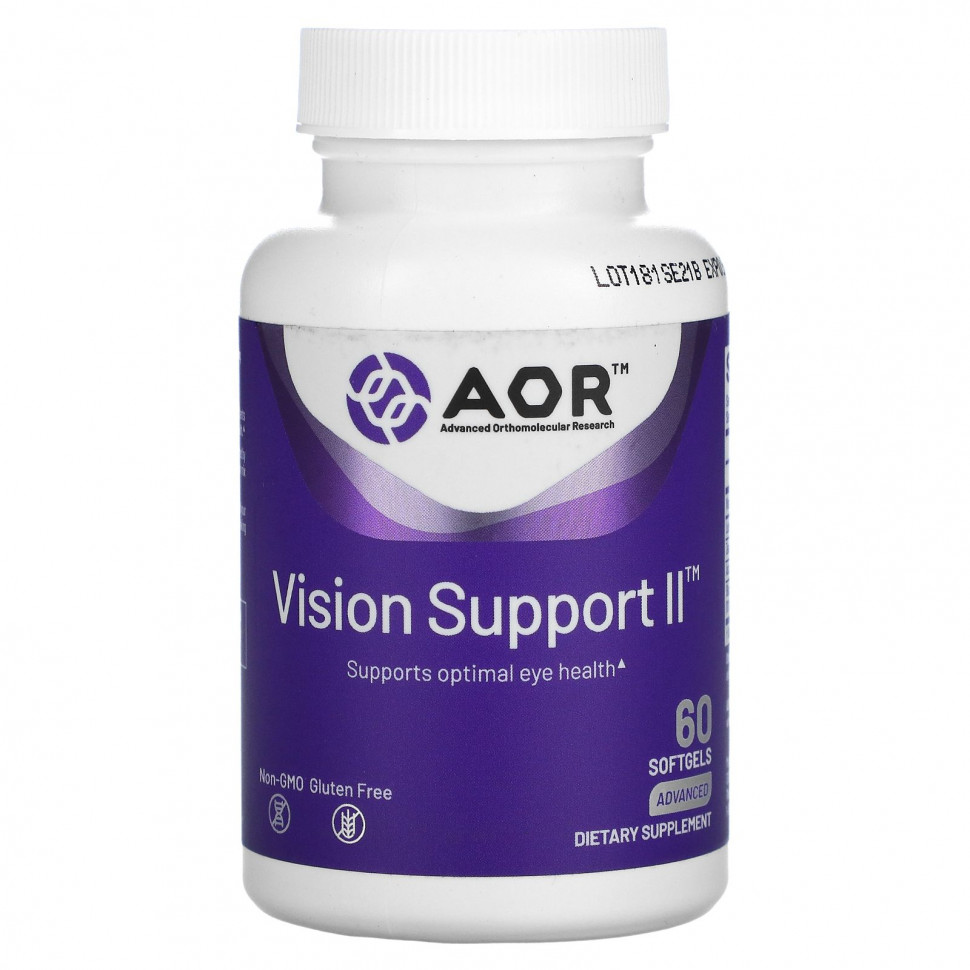 Advanced Orthomolecular Research AOR, Vision Support II, 60      , -, 