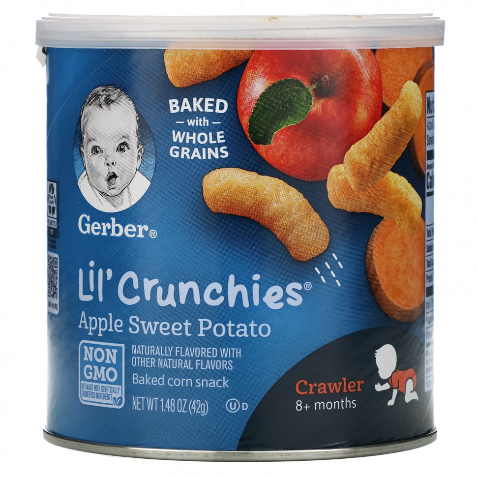 ���������� Gerber, Lil 'Crunchies, ������� ��� ������� �� 8 �������, ������ � �����, 42 � (1,48 �����)  Iherb (������)