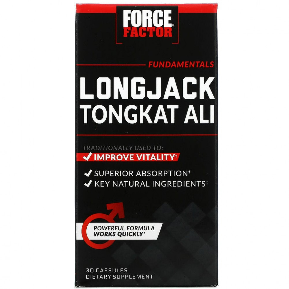  Force Factor, Longjack Tongkat Ali,  , 500 , 30   Iherb ()