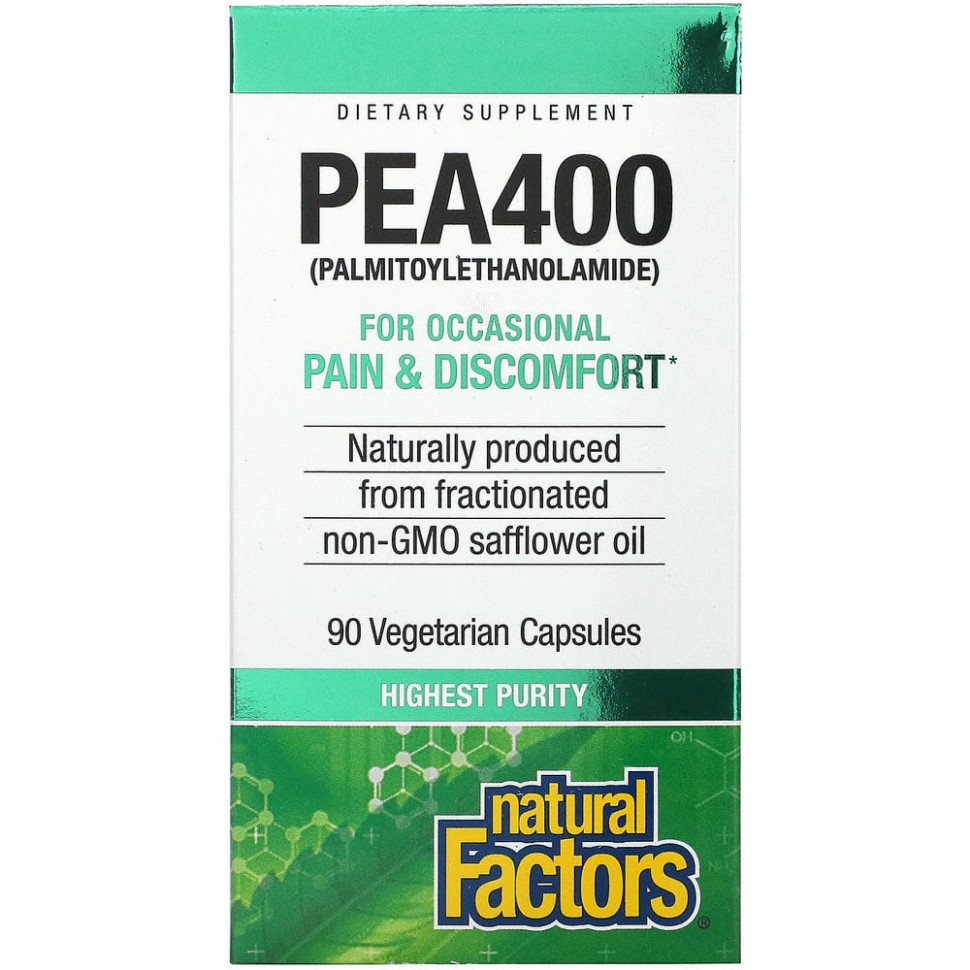 Natural Factors, PEA400, 90      , -, 