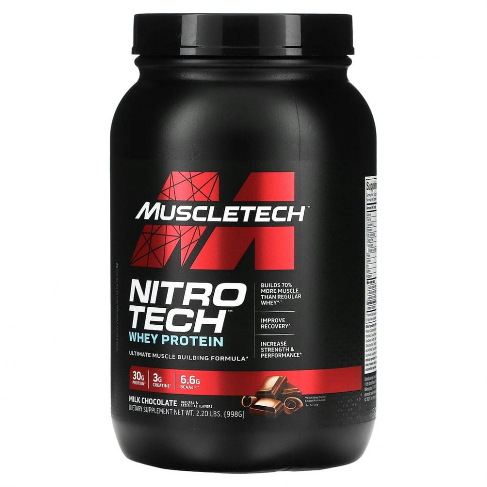 ���������� Muscletech, ����� Performance, Nitro Tech, �������� �������� ������������ �������� � �������, ���� ��������� ��������, 998 � (2,20 �����)  Iherb (������)