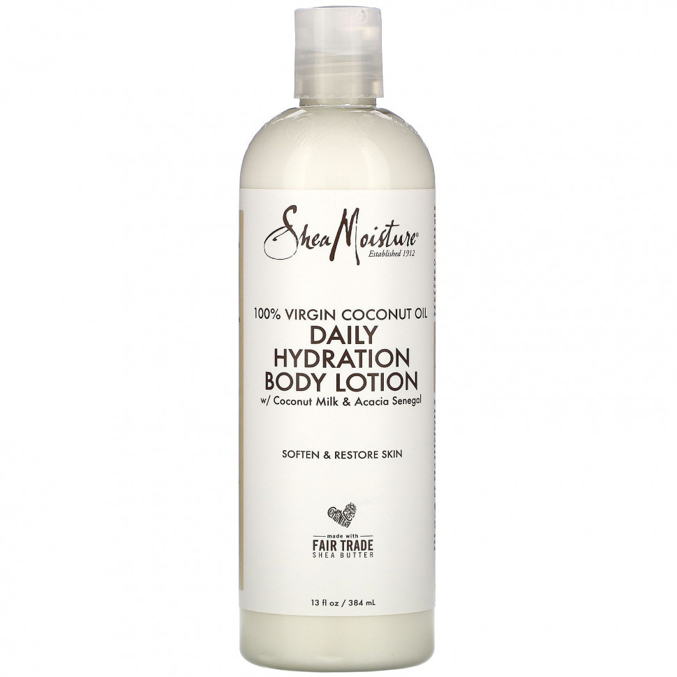 SheaMoisture, 100 % Virgin Coconut Oil, Daily Hydration Body Lotion, 13 fl oz (384 ml)    , -, 