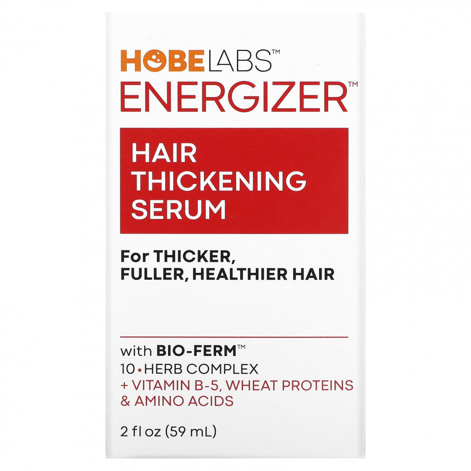 Hobe Labs, Energizer, Hair Thickening Serum, 2 fl oz (59 ml)    , -, 