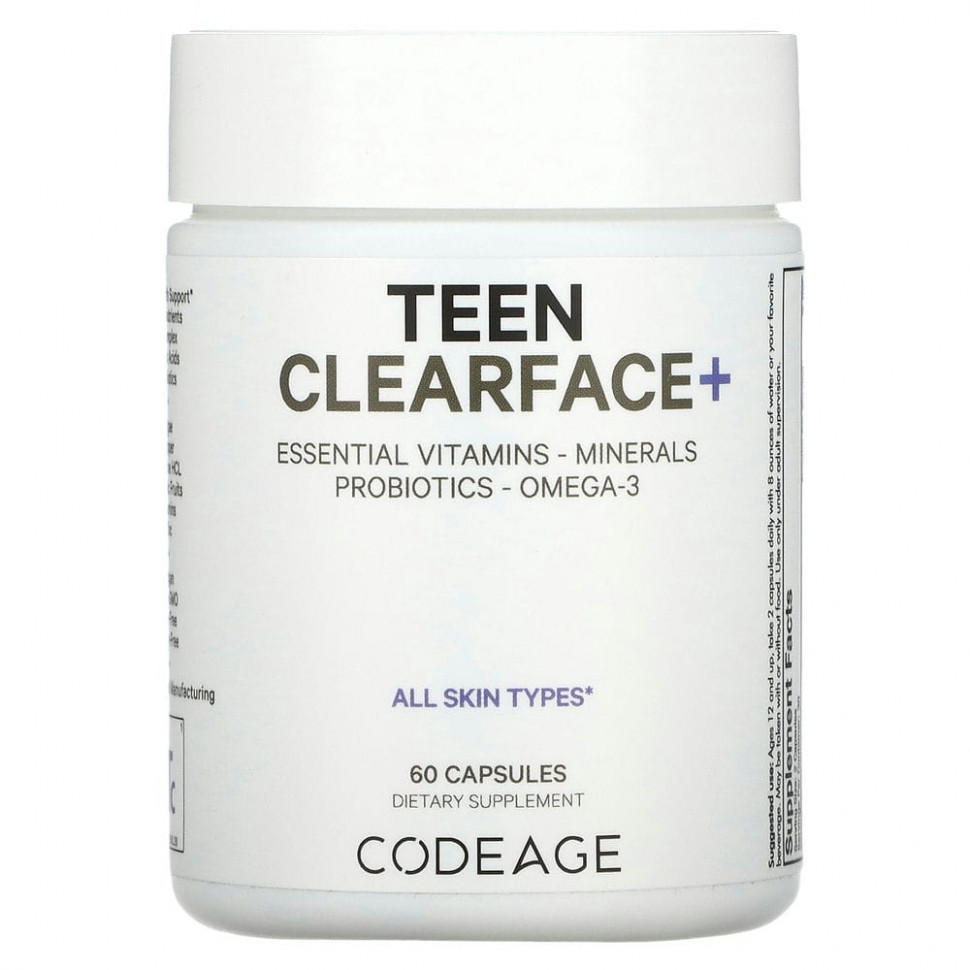 Codeage, Teen Clearface Vitamins,    , 60     , -, 