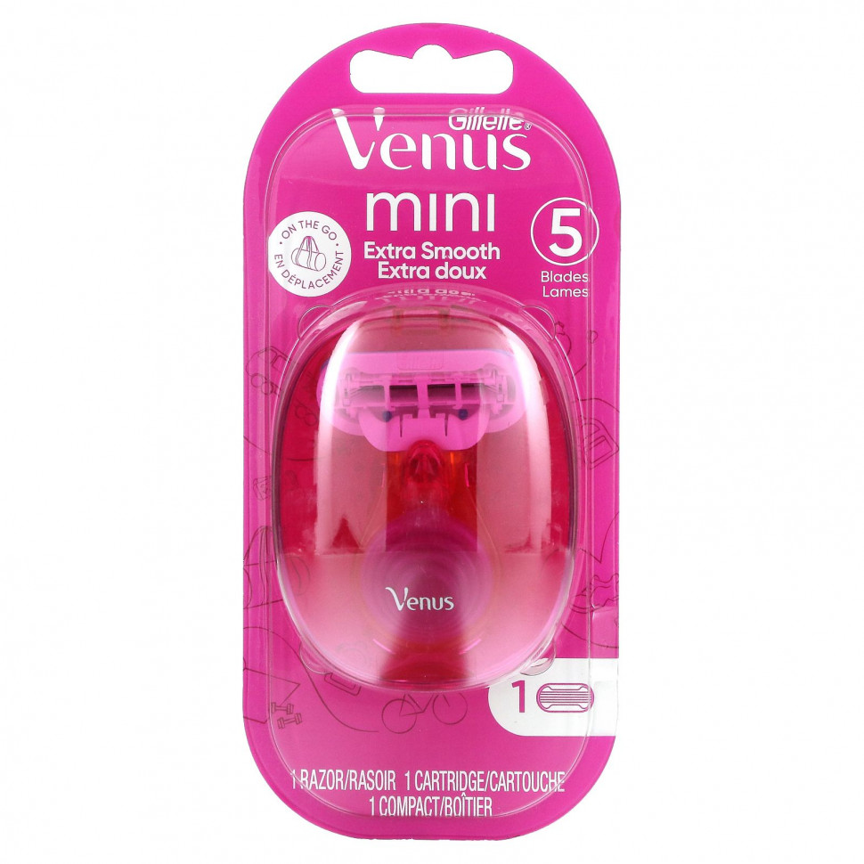 ���������� Gillette, Venus, Snap with Avec, Extra Smooth, 1 ������, 1 ��������, 1 �������  Iherb (������)