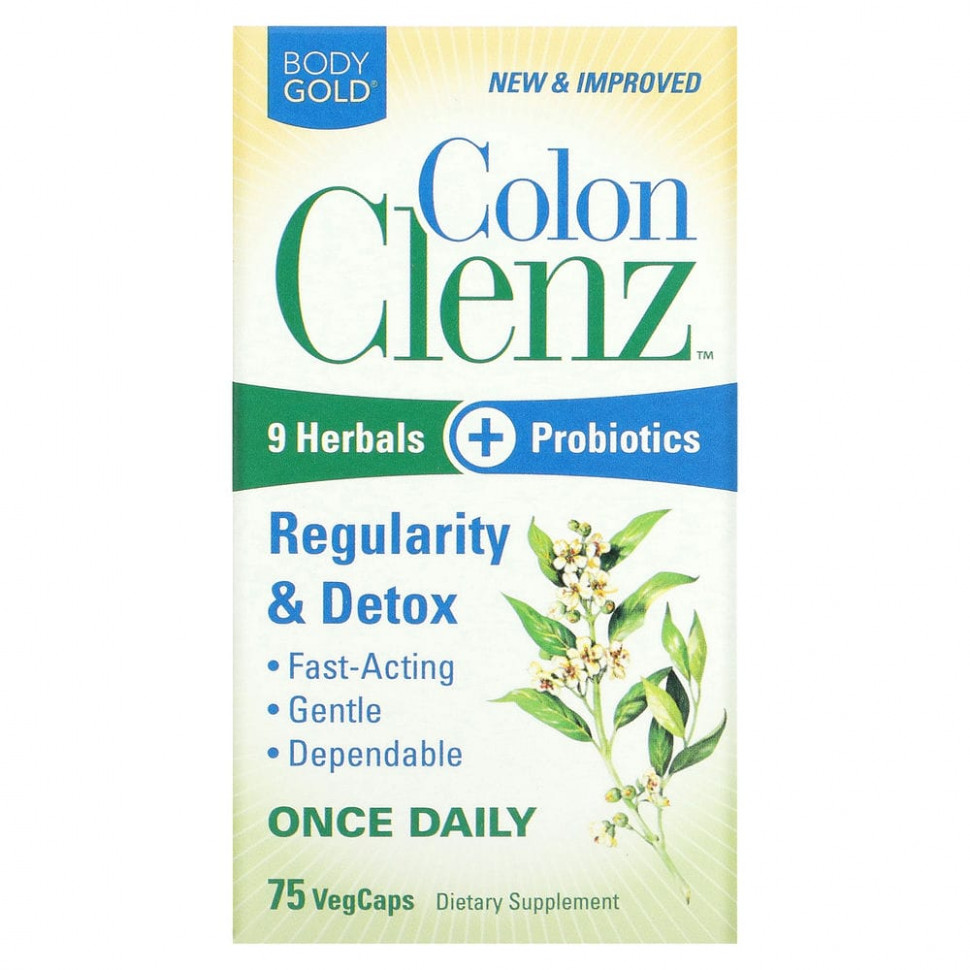 BodyGold, Colon Clenz, 75  VegCap    , -, 