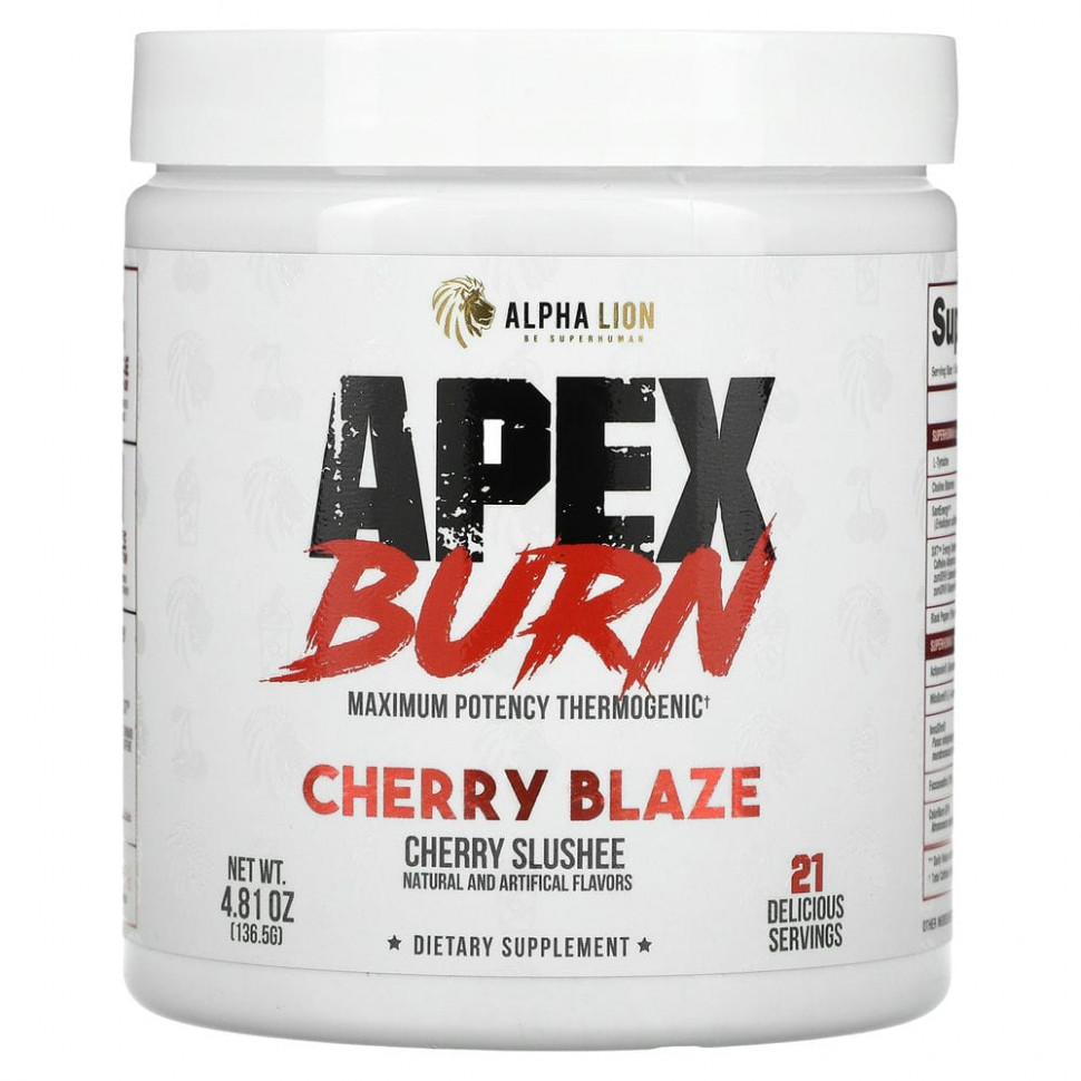 ���������� ALPHA LION, Apex Burn, Cherry Blaze, �������� �������, 136,5 � (4,81 �����)  Iherb (������)
