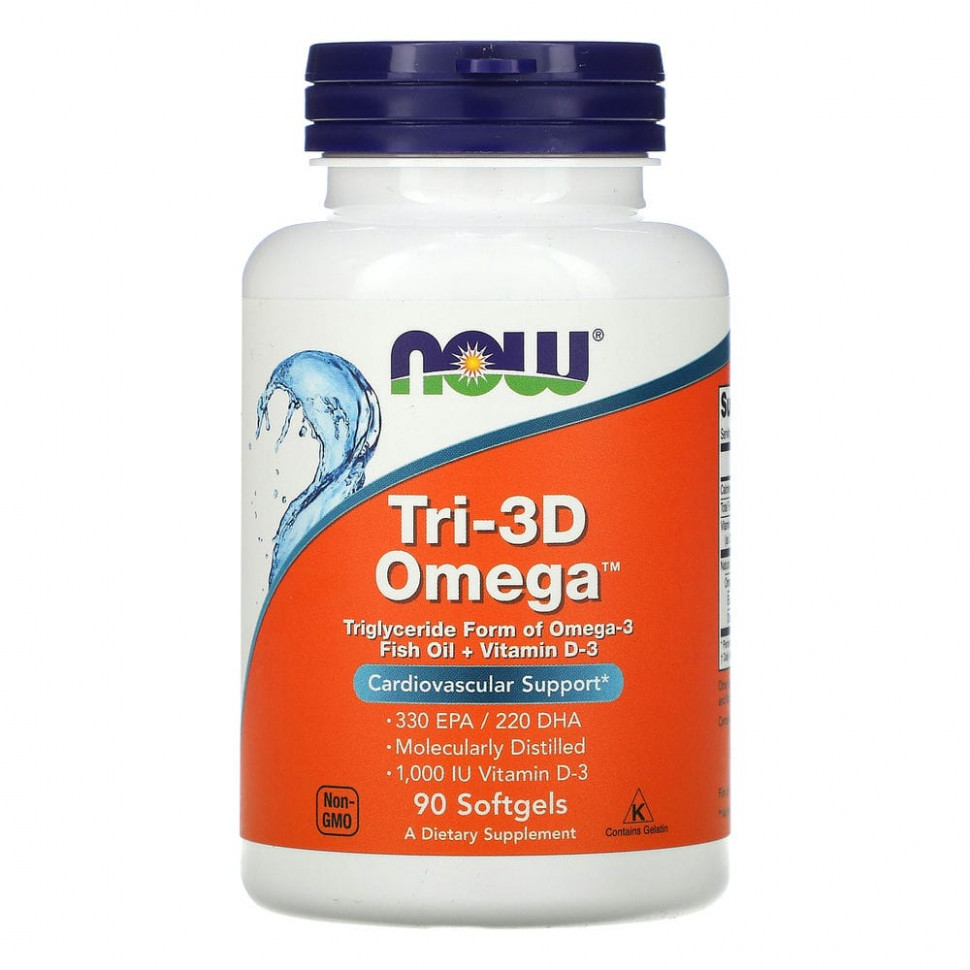  NOW Foods, Tri-3D Omega,   -3, 330  / 220 , 90   Iherb ()