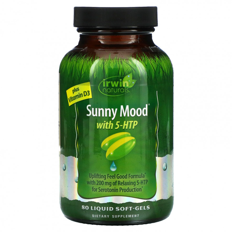 Irwin Naturals, Sunny Mood  5-HTP   D3, 80      , -, 