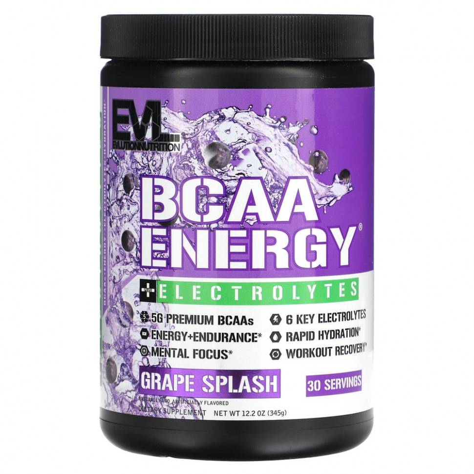 EVLution Nutrition, BCAA Energy Plus, ,   , 345  (12,2 )    , -, 