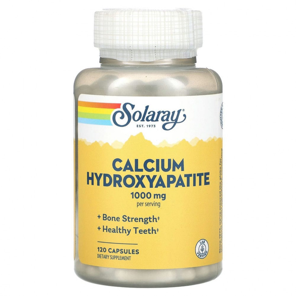 Solaray, Calcium Hydroxyapatite, 250 mg, 120 Capsules    , -, 