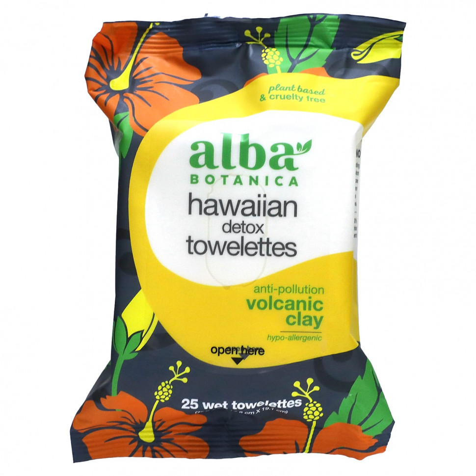 Alba Botanica, Hawaiian Detox Towelettes, 25      , -, 