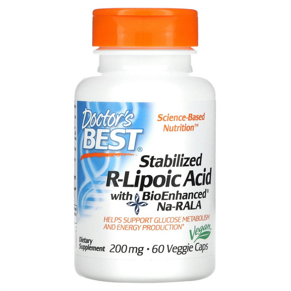 Doctor's Best,  R-   BioEnhanced Na-RALA, 200 , 60      , -, 