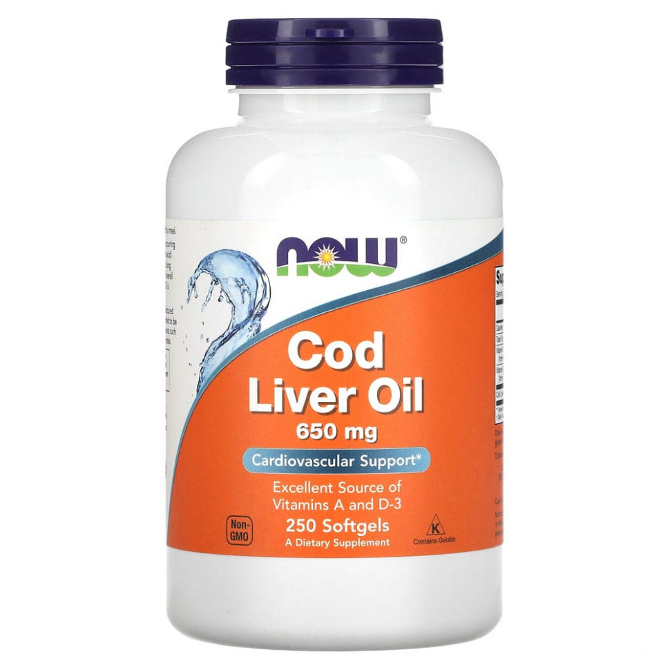  NOW Foods, Cod Liver Oil, 650 , 250     Iherb ()