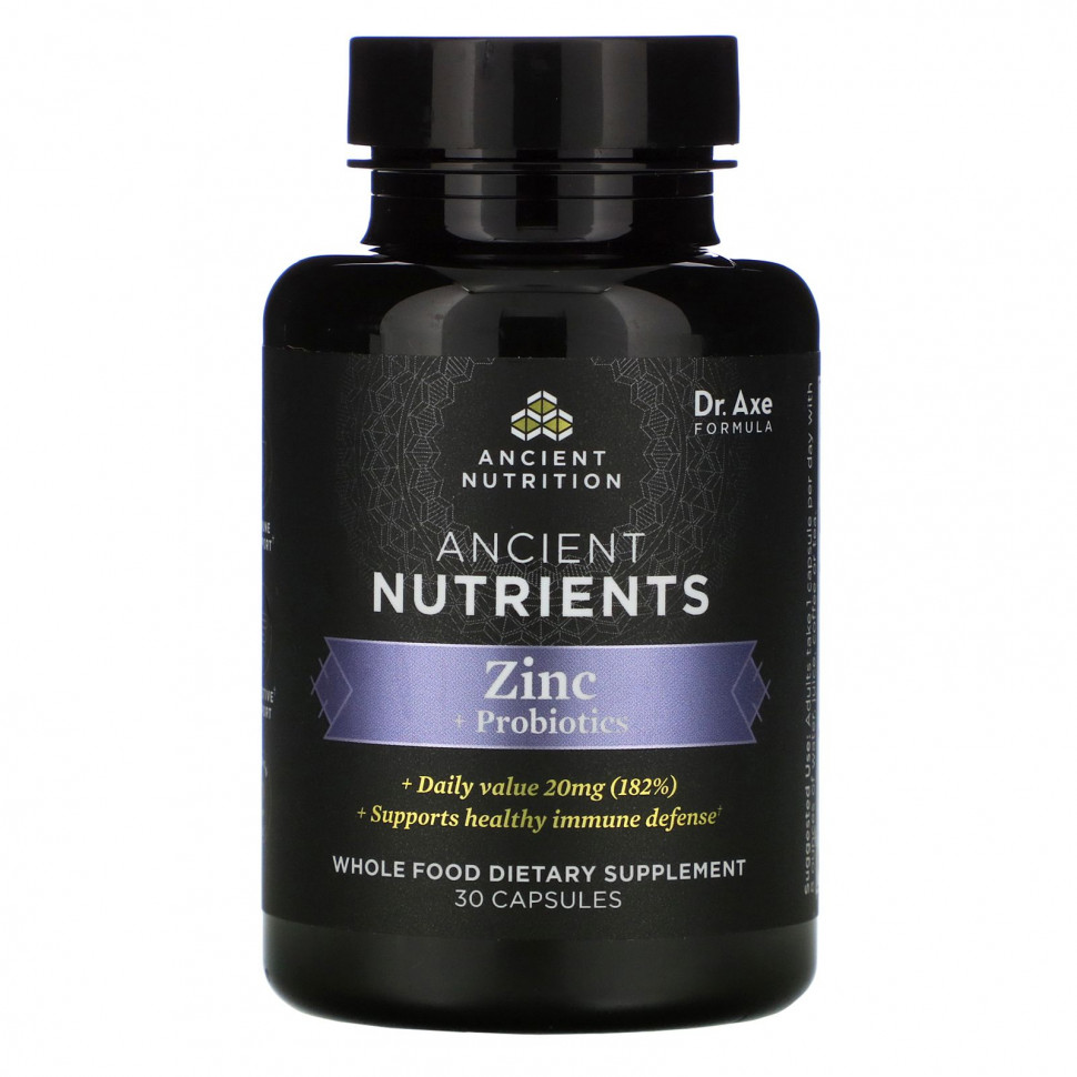 Dr. Axe / Ancient Nutrition, Ancient Nutrients,  + , 30     , -, 