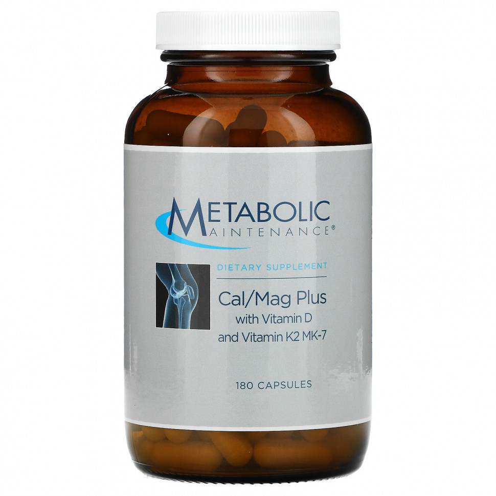 Metabolic Maintenance, Cal / Mag Plus   D   K2 MK-7, 180     , -, 