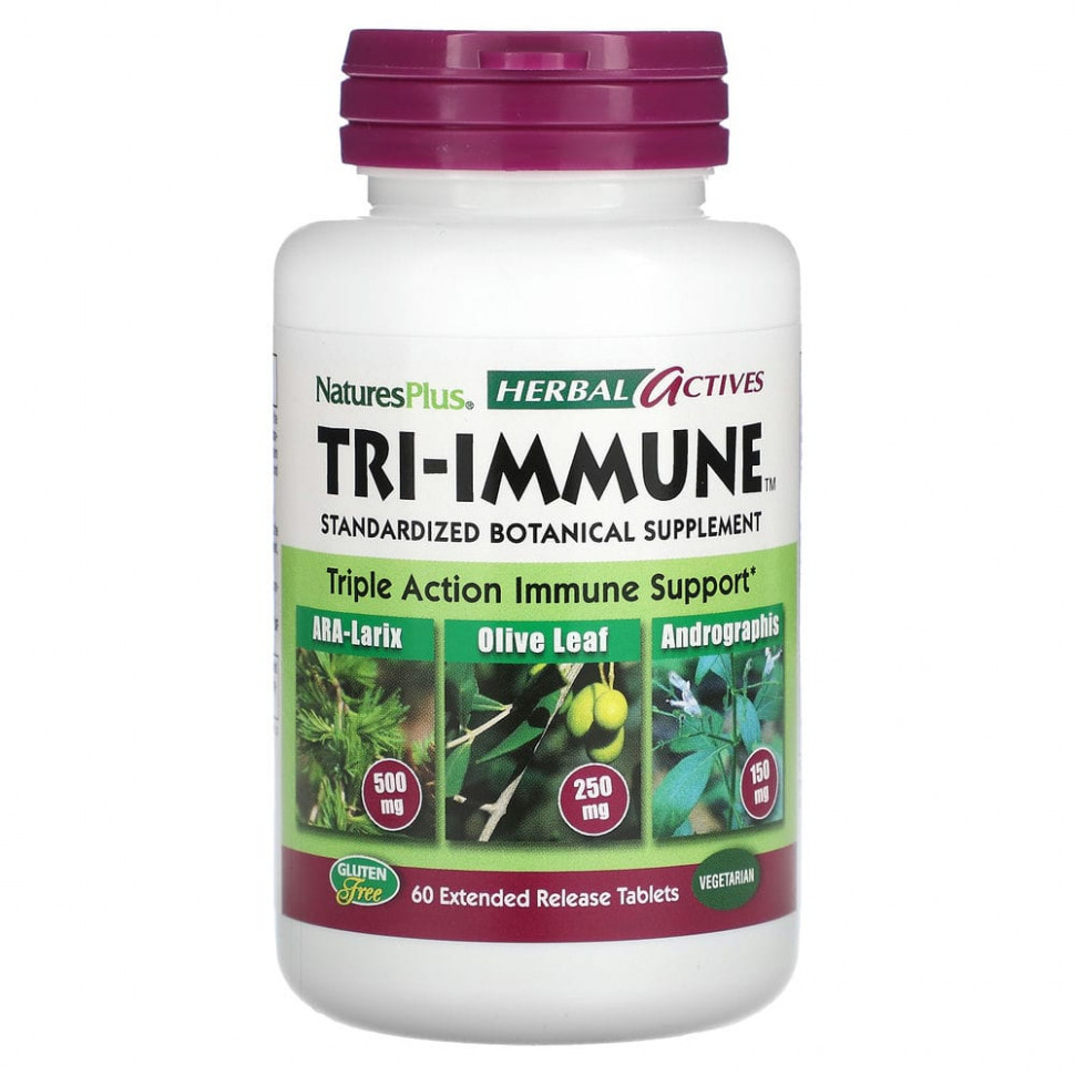 NaturesPlus, Herbal Actives, Tri-Immune, 60        , -, 