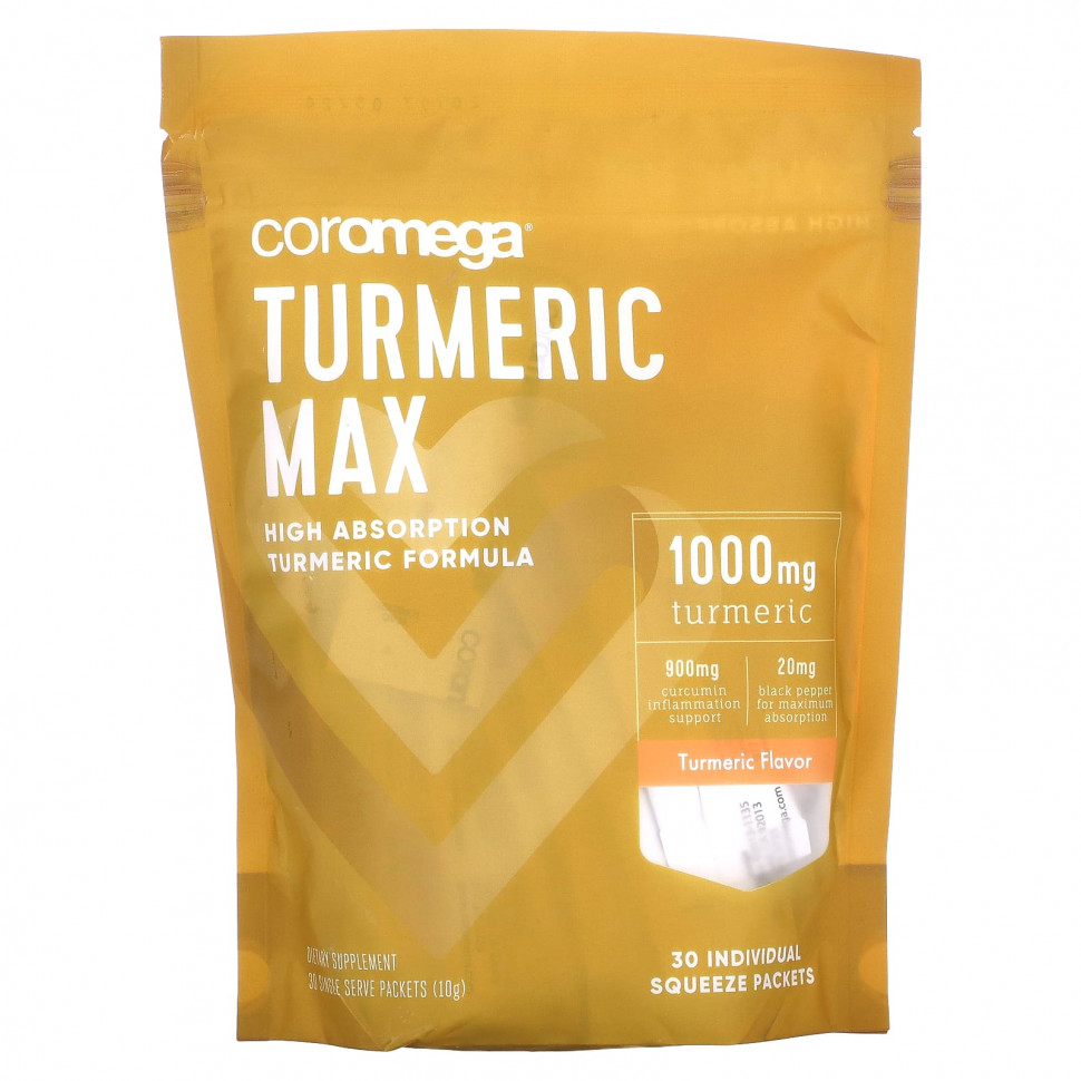 Coromega, Turmeric Max, , 1000 , 30  -  10     , -, 