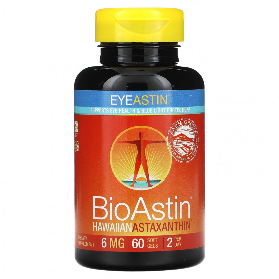 Nutrex Hawaii, BioAstin, EyeAstin,  , 6 , 60      , -, 