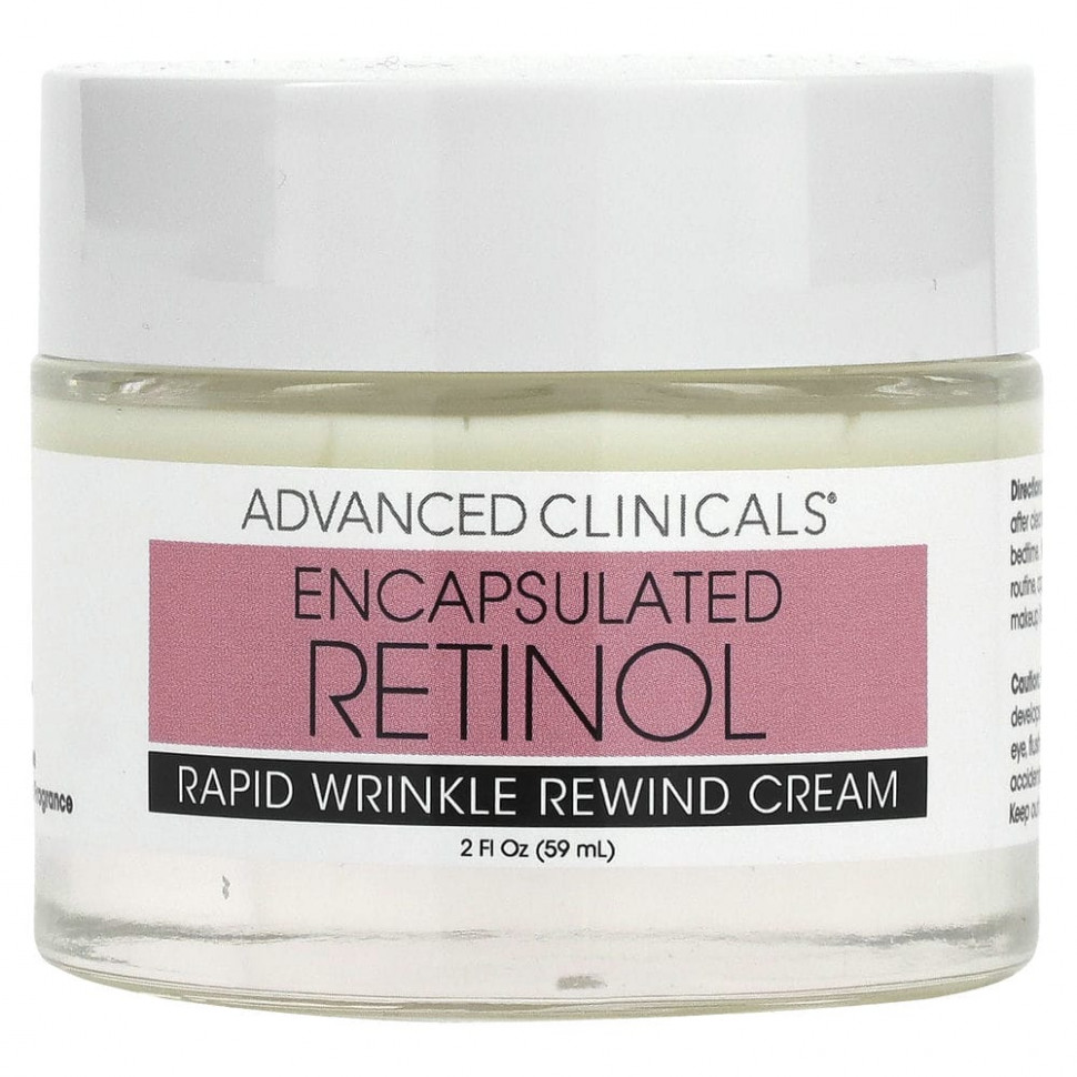 Advanced Clinicals, Encapsulated Retinol, Rapid Wrinkle Rewind Cream, Fragrance Free, 2 fl oz (59 ml)    , -, 