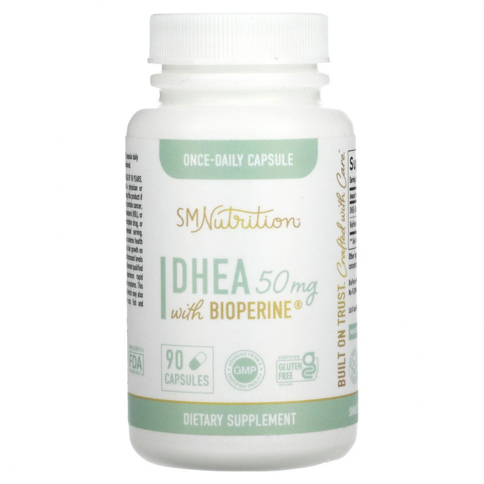 SMNutrition, DHEA with Bioperine , 50 mg , 90 Capsules    , -, 