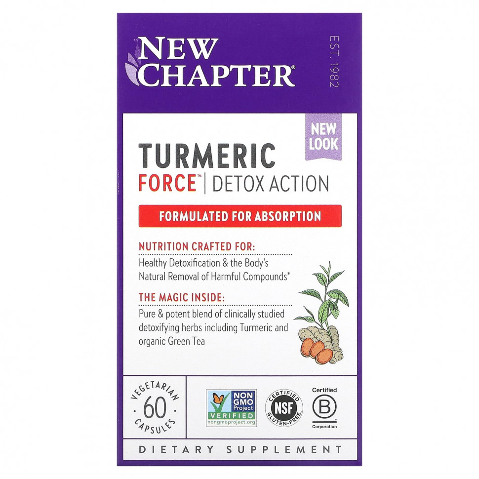 New Chapter, Turmeric Force, Detox Action, 60      , -, 