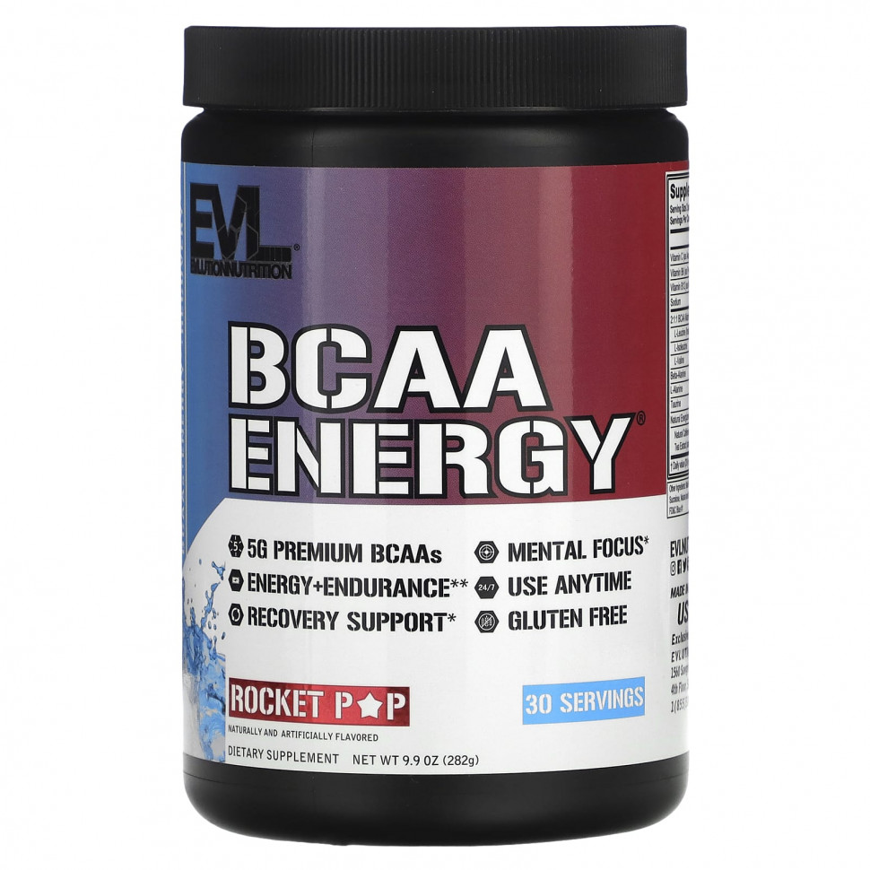 EVLution Nutrition, BCAA ENERGY, Rocket Pop, 282  (9,9 )    , -, 