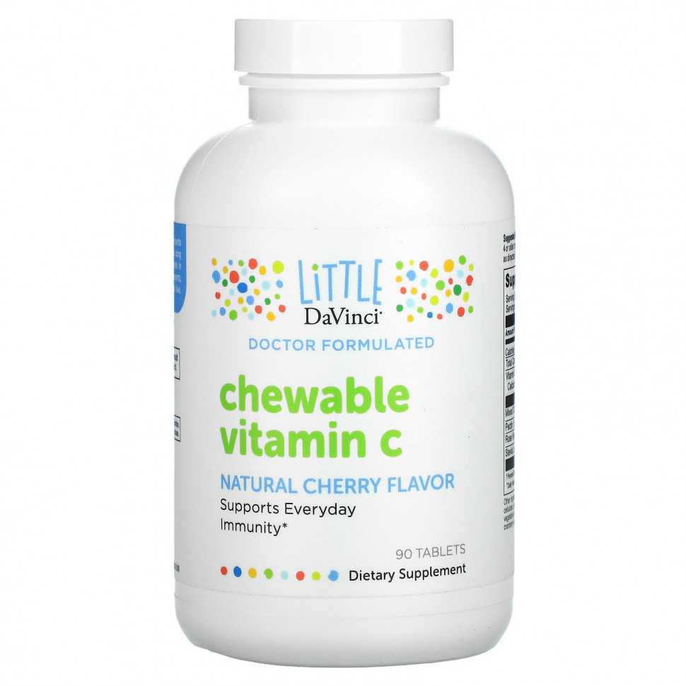 Little DaVinci, Chewable Vitamin C, Natural Cherry Flavor, 90 Tablets    , -, 