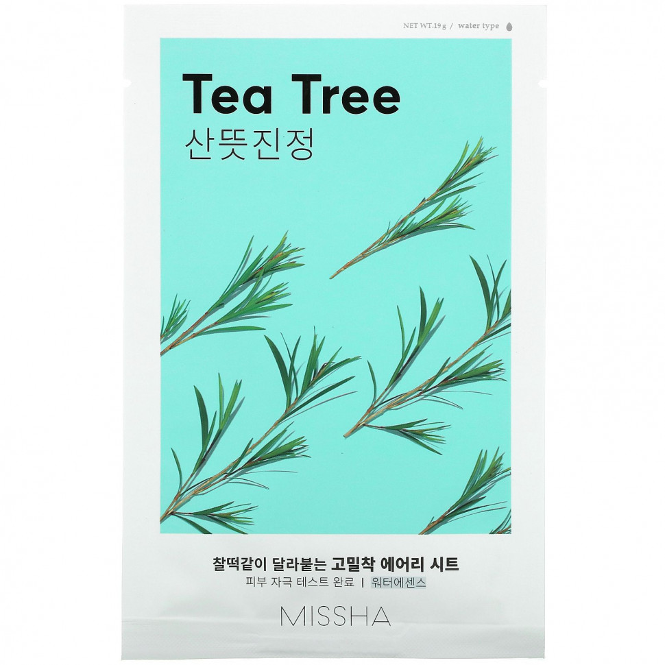 Missha,   Airy Fit Beauty Sheet Mask, Tea Tree, 1 , 19     , -, 