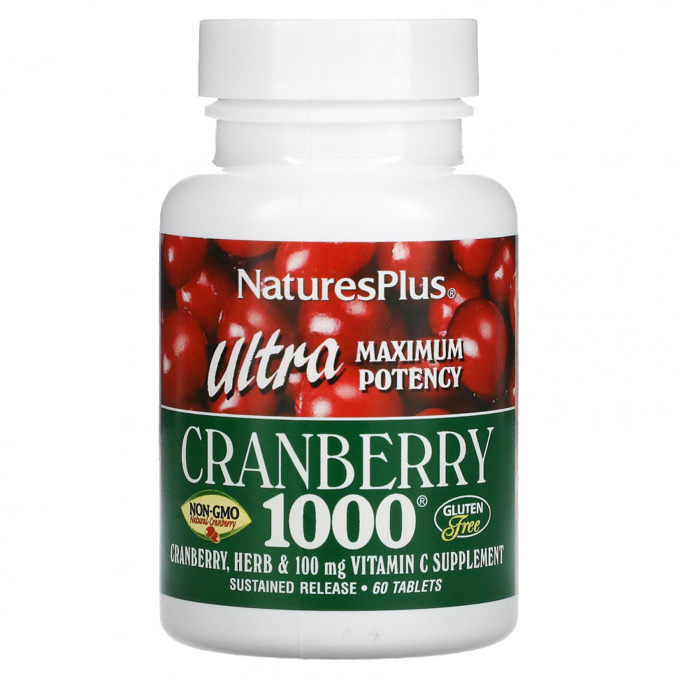 NaturesPlus, Ultra Cranberry 1000, 60     , -, 