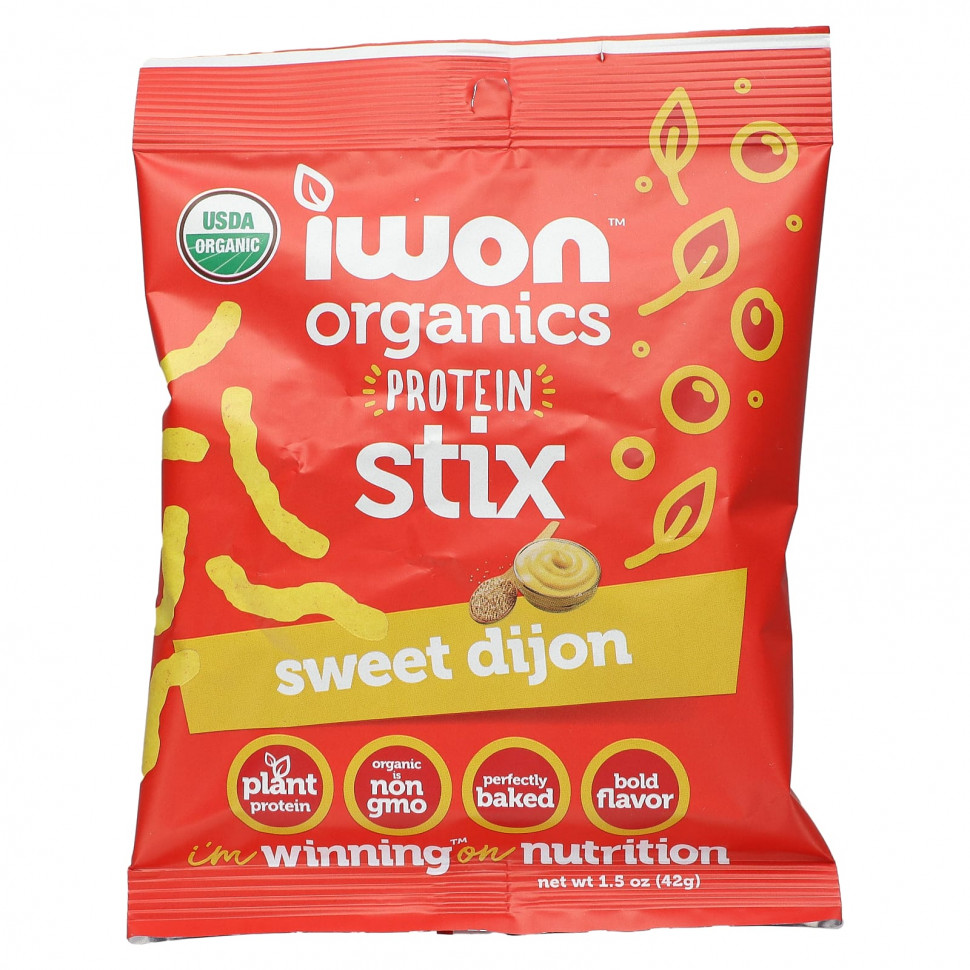 IWON Organics, Organics Protein Stix, Sweet Dijon, 8   42  (1,5 )    , -, 